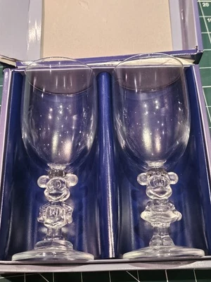 Disney Mickey & Minnie Mouse Wine Glass Set - Japan Exclusive - Image 1 of 4