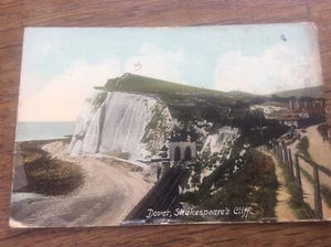 Vintage 1911 Postcard Shakespeares Cliff Dover Kent colour - Picture 1 of 2