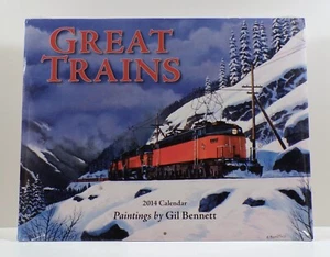 Calendario Great Trains 2014, pinturas de Gil Bennett, nuevo - Imagen 1 de 2