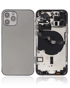 Back Housing W/ Small Components Pre-Installed For iPhone 12 Pro No Logo - Picture 1 of 5