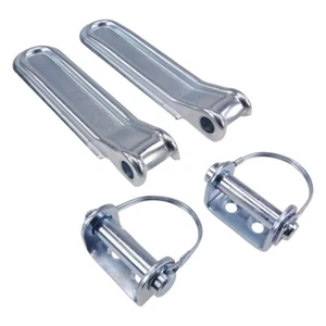 2er Set Bordwand Klappenscharnier verzinkt Länge 220 mm Ø 16mm für PKW Anhänger - Bild 1 von 4