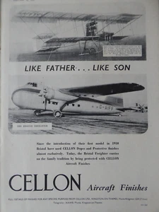 2/19489 PUB CELLON AIRCRAFT FINISHES BRISTOL AEROPLANE 170 G-AIFF ORIGINAL AD - Picture 1 of 2