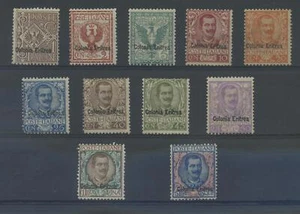 COLONIE ERITREA 1903 FLOREALE 11V. 6 **  CERT. - Picture 1 of 1