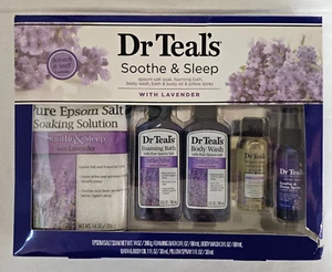 Dr. Teal's Soothe & Sleep 5 Piece Set with Lavender Gift Set ~ NEW Box Damaged - Picture 1 of 3