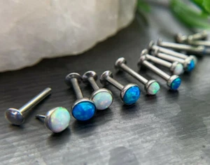 Anillo labial hélice de cartílago hélice de oreja hélice de hélice domo de ópalo 16 g Labret Monroe 1 pieza - Imagen 1 de 9