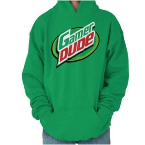 Retro Video Gamer Dude Novelty Graphic Gift Unisex Kids Youth Hoodie Sweatshirt - Picture 1 of 9