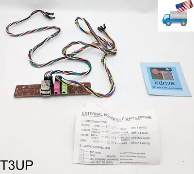 NEW Audio / MIC / Dual USB Front Panel Board w/Cables for Computer PC System - Image 1 of 4