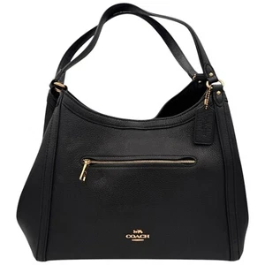 Coach Kristy SCHWARZ KIESEL LEDER TASCHE C6231 HANDTASCHE HOBO BEUTELTASCHE LARGE - Bild 1 von 24