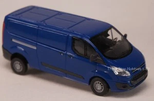 HO 1:87 Busch # 52401 - 2012 Ford Custom Kasten Van - Blue - Picture 1 of 2