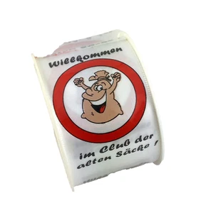 1,32€/m 3m Satin Geschenkband Schleifenband Alter Sack Beschriftung - Picture 1 of 2