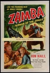 Original ZAMBA Lino Respaldado TEATRO 1 Hoja BEAU BRIDGES LEVANTADOS POR GORILA - Imagen 1 de 1