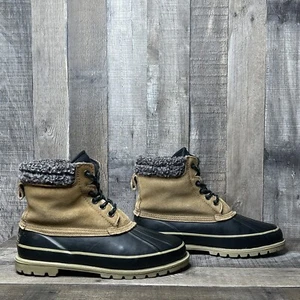 Womens Cherokee Brown Leather Steel Shank Insulated Winter Duck Boots Size 8 M - Picture 1 of 9