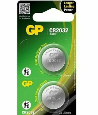 GP 2X CR2032 KEY FOB BATTERIES FOR JAGUAR XF XJ XK TYPE REMOTE FREE POST