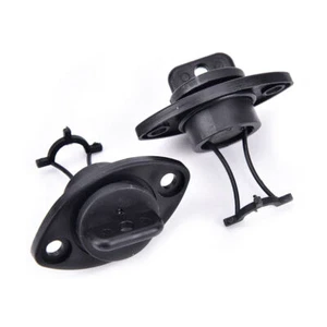 2Pcs Black Thread Drain Hole Plug Bung Kit with 4 Screws for Dinghy, Kayak, Boat - Picture 1 of 8