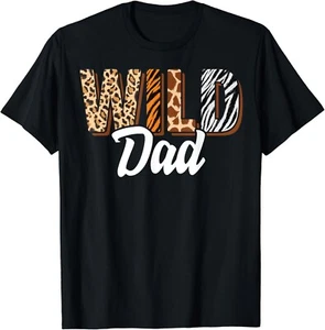 Wild Dad Zoo Born Two be Wild B-day Safari Jungle Animal Gift Unisex T-Shirt - Picture 1 of 4