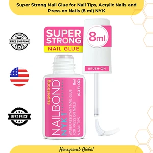 Super Strong Nail Glue for Nail Tips, Acrylic Nails and Press on Nails (8ml) NYK - Picture 1 of 6