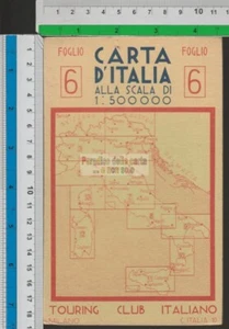 CARTA D'ITALIA, FOGLIO 6 - scala 1:500.000 - TOURING CLUB ITALIANO - Picture 1 of 1