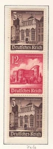 Germany - 1940 ZdMiNr. S269, 3pf+12pf+3pf Buildings, se-tenant strip of 3  (MH) - Picture 1 of 1