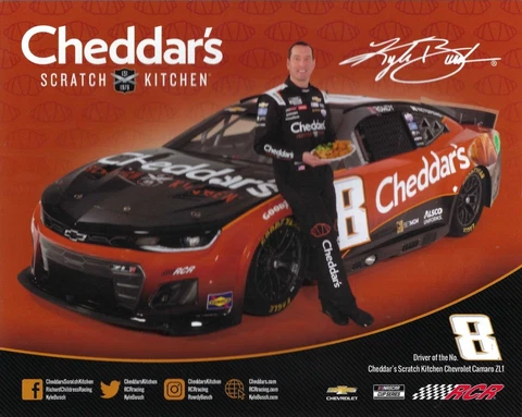 2023 KYLE BUSCH "CHEDDAR'S" #8 RCR RACING NASCAR CUP SERIES POSTCARD Cover