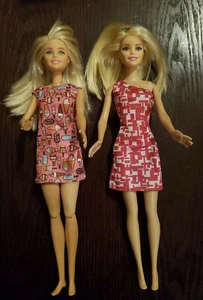 Barbie Doll Doggy Daycare Blonde & 2009 Blonde Barbie Doll Fashionista Pink Dres - Picture 1 of 7