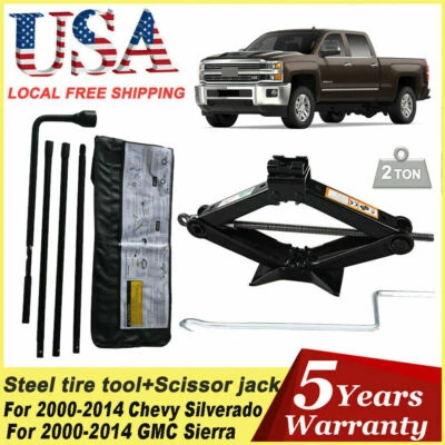 Spare Tire Lug Wrench Tools Kit for 2005 2006 2007 2008 2009 10 GMC Sierra 1500 Foto 1 de 4