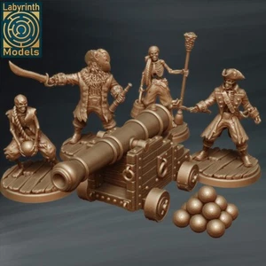 Undead Cannon(x5)/TTRPG/Wargaming/Dungeons and Dragons/Labyrinth Miniatures - Bild 1 von 2