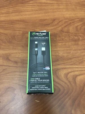 Digipower - 3.3ft Charge and Sync USB-A to USB-C cable (Includes micro USB) - Image 1 of 3