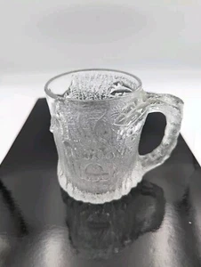 Vintage 1993 McDonald's Flintstones Frosted Glass | RocDonalds Tree Mendous Mug - Picture 1 of 3
