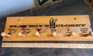 Playboy Playboy's Closet Rack Wooden  Bachelor Man Cave Bar 80's Rare Vtg Kitsch - Picture 1 of 17