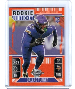 2024 Panini Contenders Optic Dallas Turner Rookie Ticket Orange RC #'ed 40/75 - Bild 1 von 1