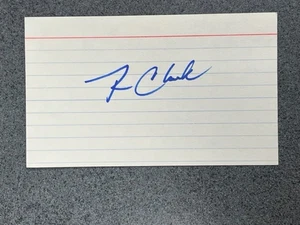 RON CLARK (1966) autographed 3 x 5 index card MLB Guaranteed to Pass - Picture 1 of 1