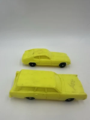 2 Toy Cars Tomte Laerdal Volvo Station Wagon Ford Capri (Rare in YELLOW) Norway - Image 1 of 4