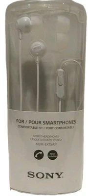 Auriculares intrauditivos Sony MDR-EX15AP (blancos) + micrófono Foto 1 de 3