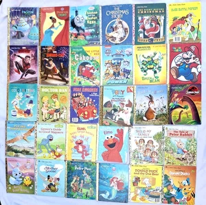 Little Golden Book Lot of 51 Vintage to Modern Disney Sesame Street Marvel... - Picture 1 of 3