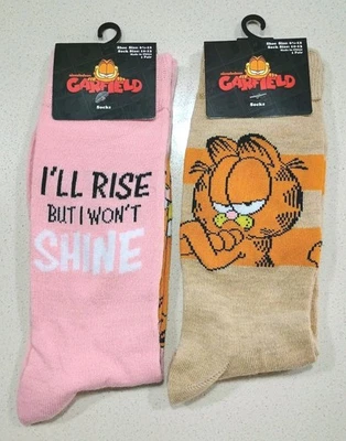 Nickelodeon Garfield Divertido Novedad Calcetines Unisex Zapato Talla 6.5-12 2 Pares Foto 1 de 4