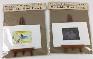 Artist Mailable Mini Easels with Cards Picasso Monet Art Gift Decor New - Picture 1 of 4