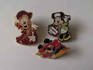 Minnie Mouse Walt Disney World Pins Original Mickey Rubber Push Back RARE USA. - Picture 1 of 3