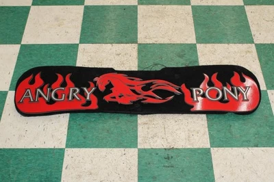 05-09 Mustang "Angry Pony" Red Black Rear Trunk Hatch Panel Illuminated Flams OE - Image 1 of 4