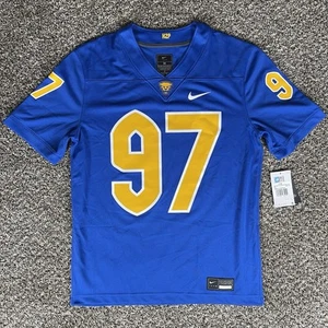NWT Nike Aaron Donald #97 Pitt Panthers Blue Football Jersey Men's Medium - Picture 1 of 10