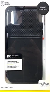 BodyGuardz Accent Duo Case - iPhone 11 Pro Max Black - Picture 1 of 3