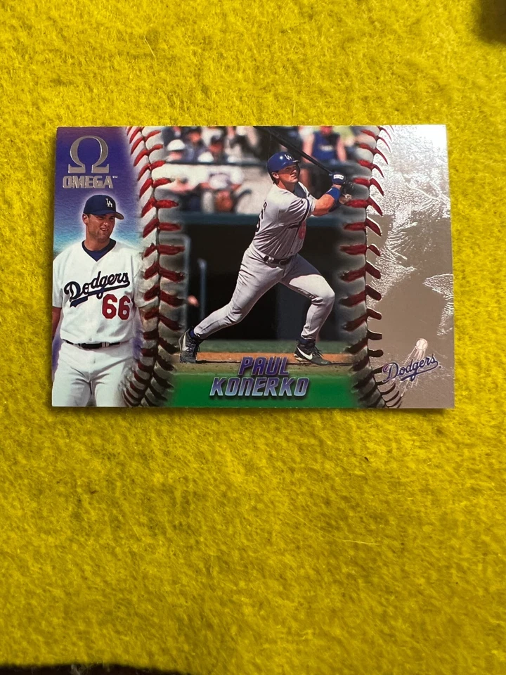 LOS ANGELES DODGERS , PAUL KONERKO  1998 OMEGA MLB BASEBALL CARD 124 MINT - Image 1 of 2