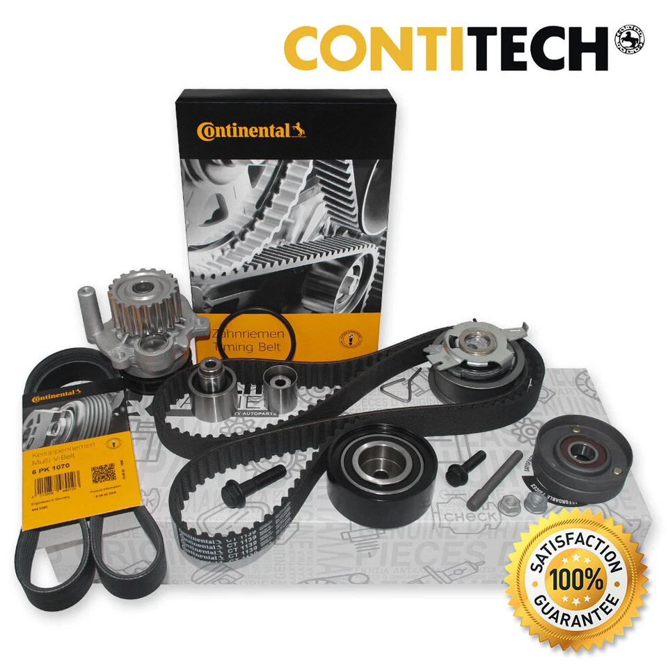 CONTI ZAHNRIEMEN + ROLLENSATZ WAPU RIEMENSPANNER FÜR AUDI A3 VW GOLF 1.6 2.0 TDI - Bild 1 von 2
