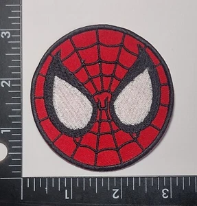 Spiderman Mask Patch High Quality Ironed On or Sew Embroidery Fast Shipping - Picture 1 of 1