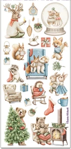 Violette Stickers Christmas Cottage Creatures Crafts Planner Supply Scrapbook - Picture 1 of 2
