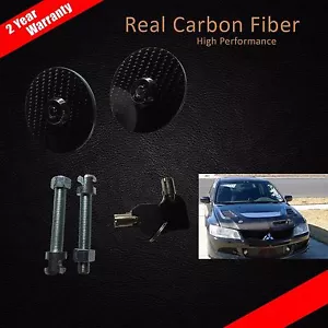 1 SET HOOD BONNET CARBON FIBER LOCK PIN LATCH FOR RACING SPORTY LOOK+KEY - Bild 1 von 6