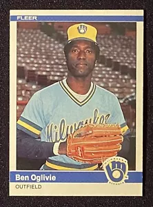 Ben Oglivie 1984 MLB Milwaukee Brewers Outfielder Baseballkarte Fleer #210 - Bild 1 von 2