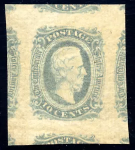 Stati Confederati 11 Jefferson Davis 10c 1863 Die A PSAG grado 100J nuovo di zecca - Foto 1 di 3