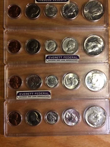 1964 U.S. UNC 5-Coin Year Set - This is a four (4) lot set - Picture 1 of 1