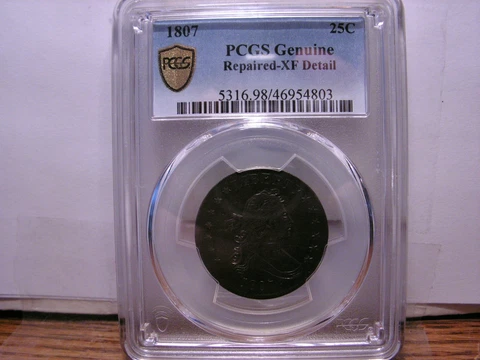 1807 Draped Bust Quarter, PCGS XF Details Cover