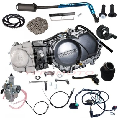 Motor de arranque Lifan 125cc con cable de embrague kit completo para CRF50 CRF70 XR50 Foto 1 de 4